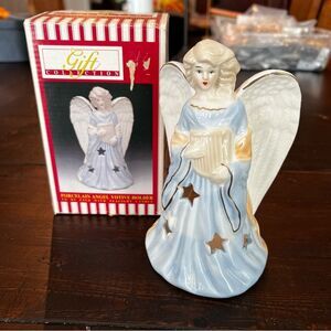 Porcelain Angel Votive Holder